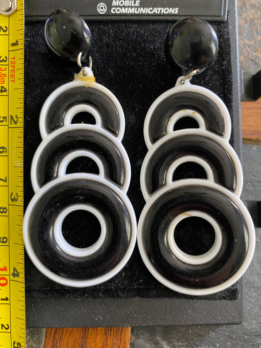 Black and White earrings