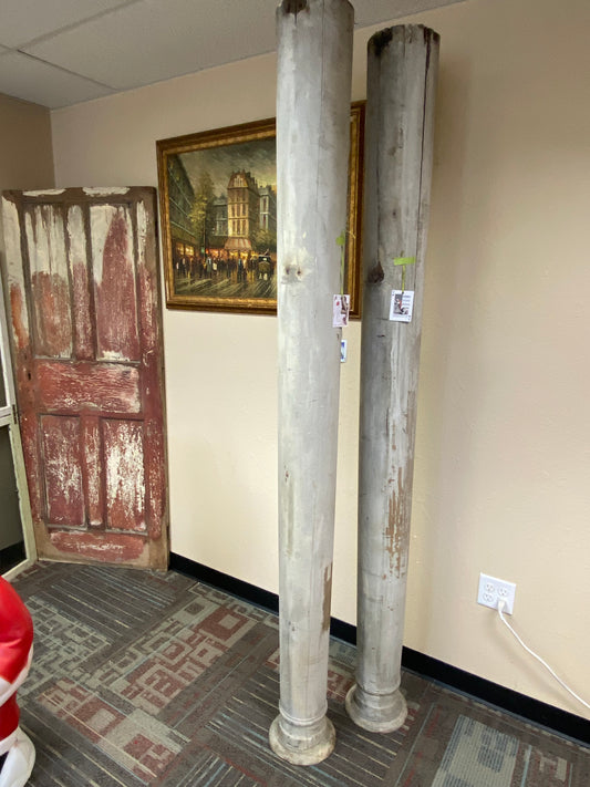 Vintage Wood Columns - Set of 2