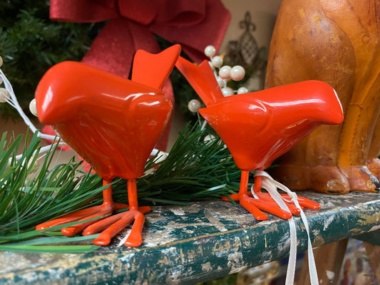 Mid Century Modern Candle Holder Birdies - Set of 2